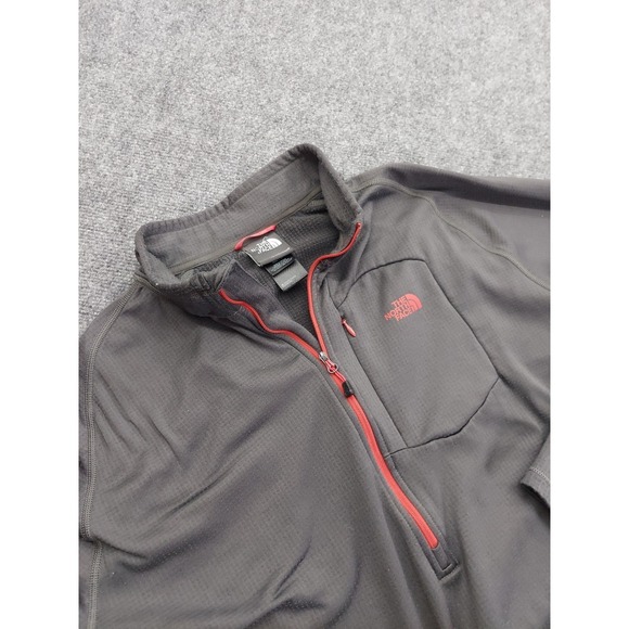 North Face Fleece Shirt Mens XL Black Gray 1/4 Zip Tech Pullover‎ Sweater - Picture 10 of 12